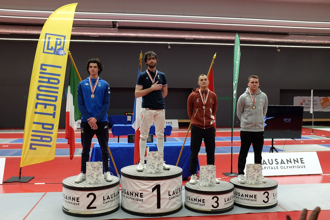 Allegre, hatz AND TEAM sWITZERLAND 2 won the International Lausanne Fencing Challenge