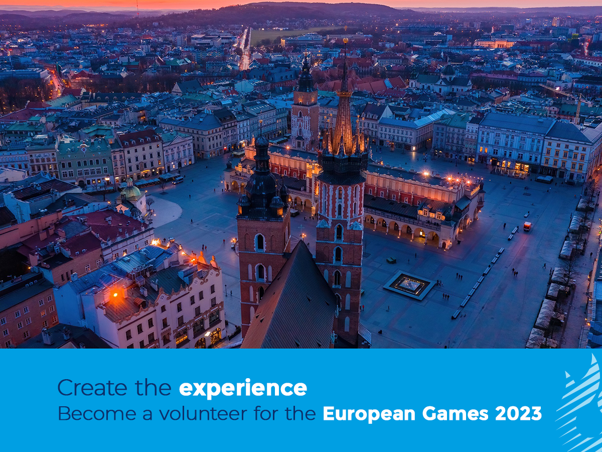 BECOME A VOLUNTEER OF THE EUROPEAN GAMES 2023!