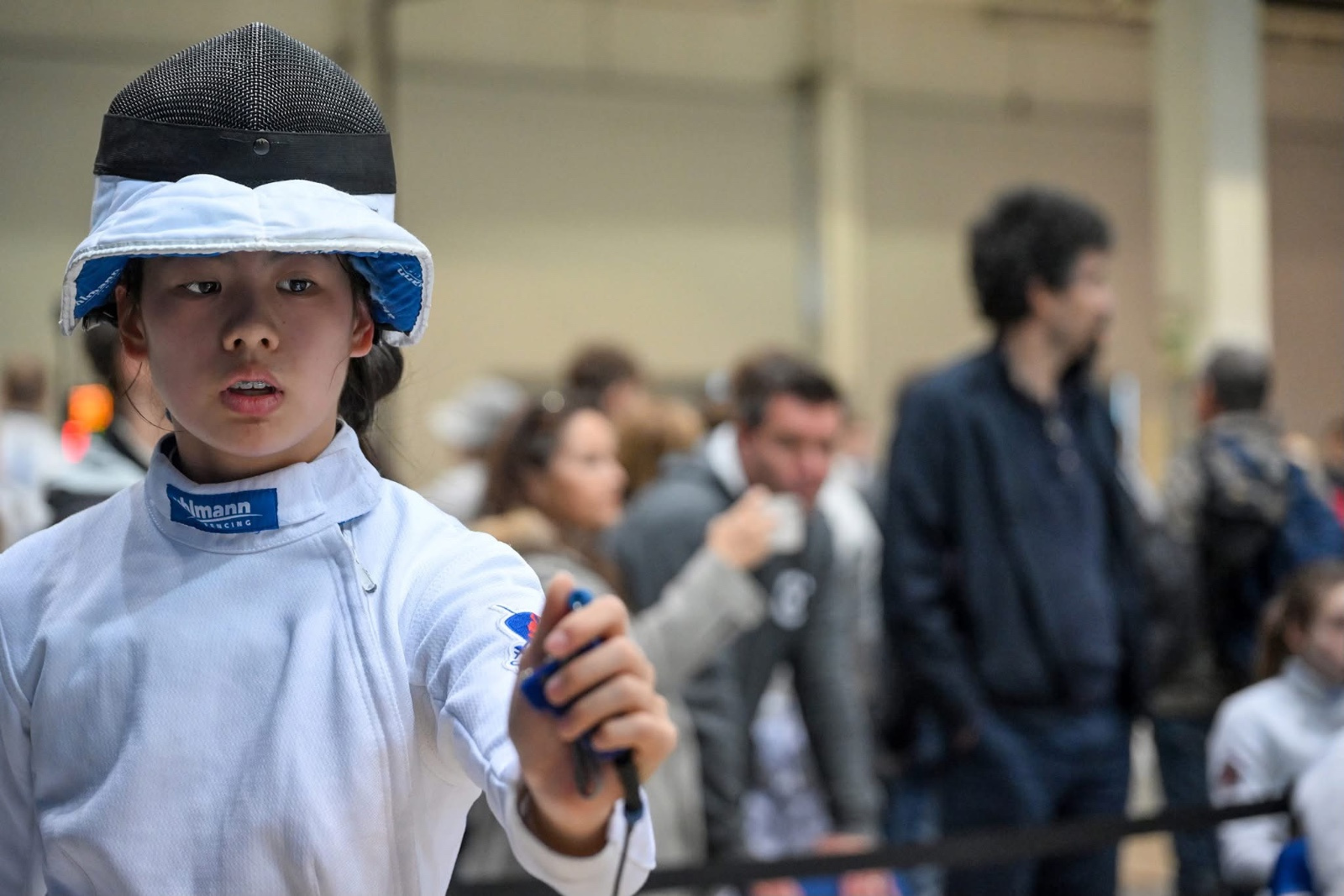 Cadet Fencing Action Ahead