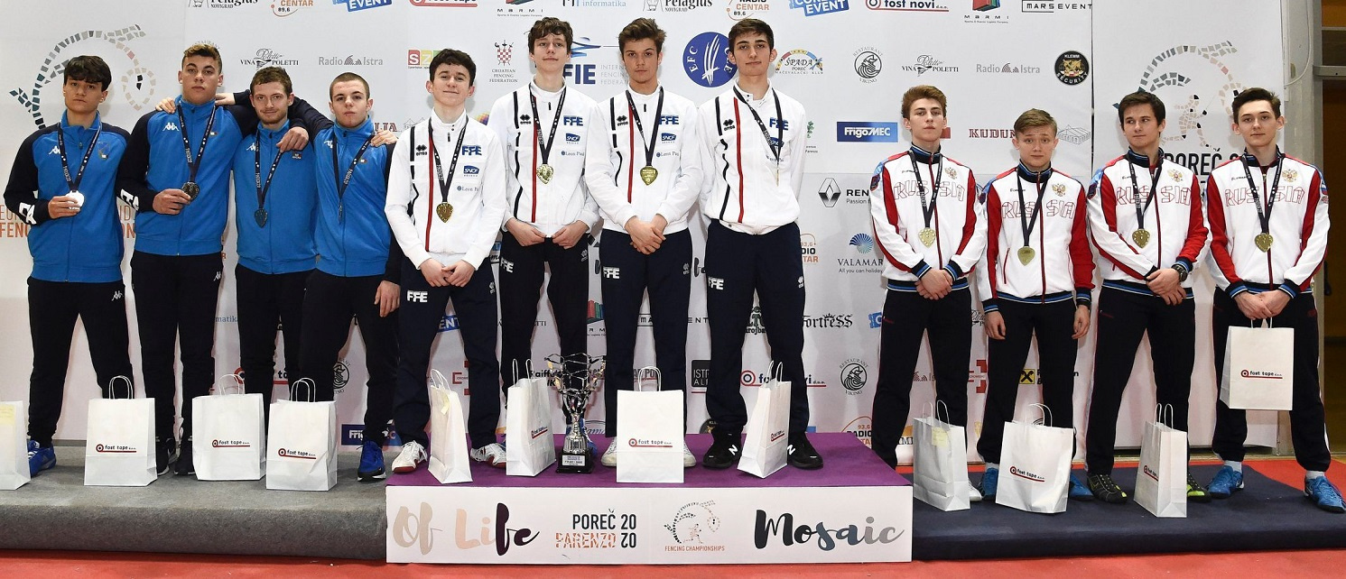 FRANCE CLAIM CADET MEN’S TEAM SABRE EUROPEAN TITLE