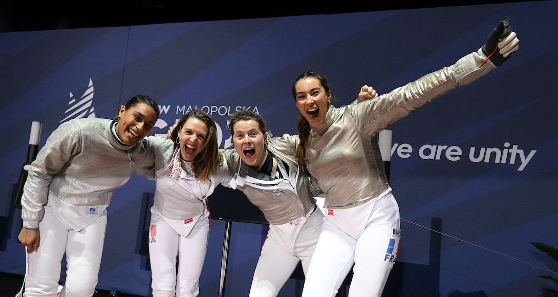 Gold to France in the women’s team sabre event