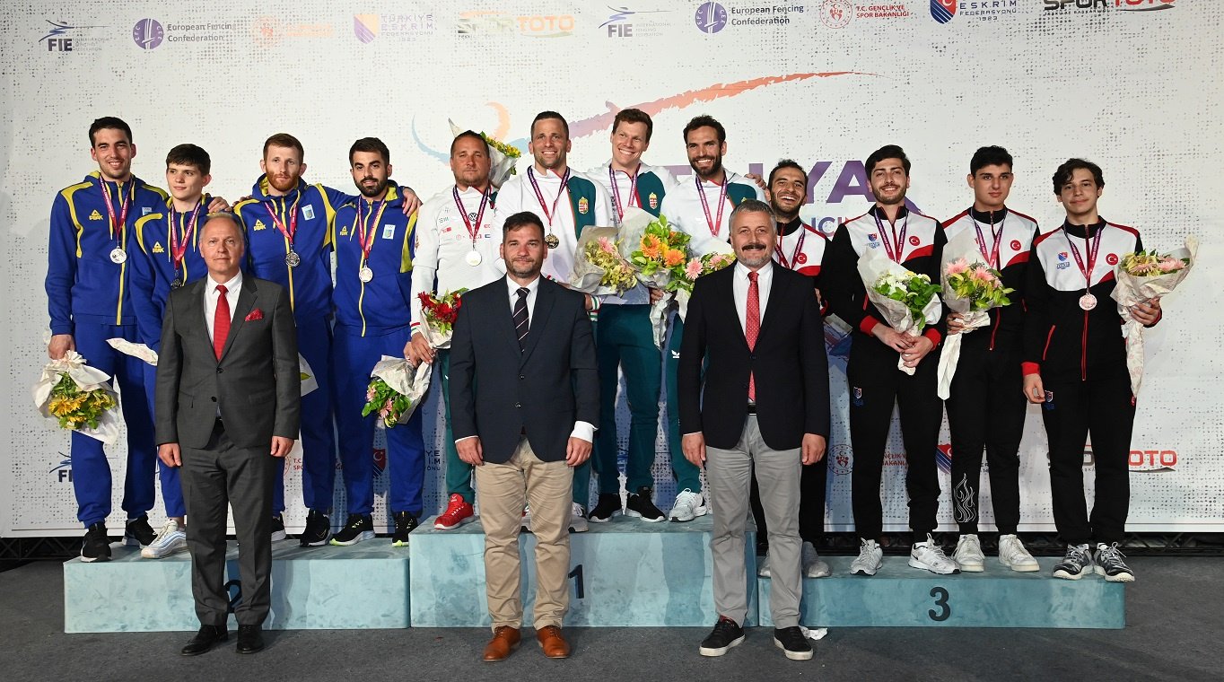 HUNGARY LIVE UP TO TOP BILLING TO CLAIM MEN’S TEAM SABRE EURO GOLD