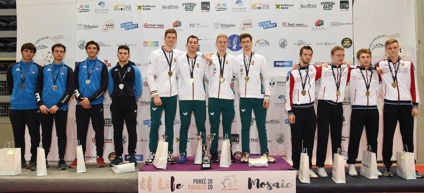 HUNGARY SECURE JUNIOR MEN’S TEAM SABRE EUROPEAN TITLE