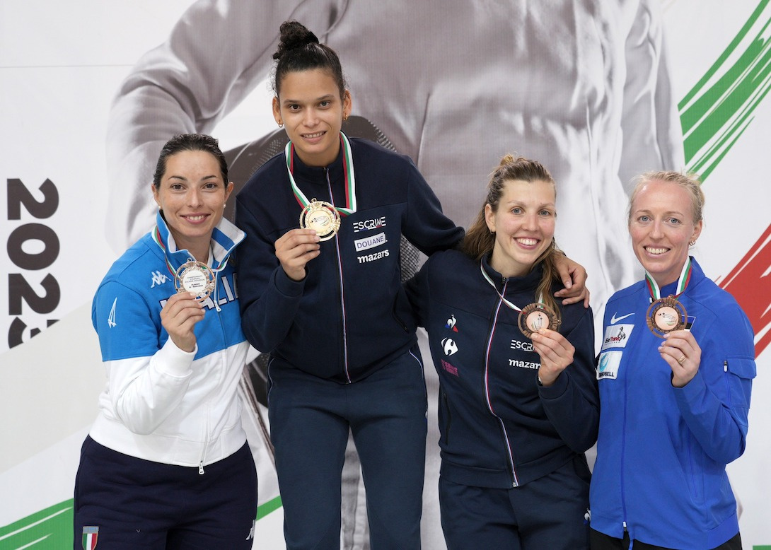 Louis Marie Alexandra and Sandro Bazadze are the European Champions of women's epee and men's sabre