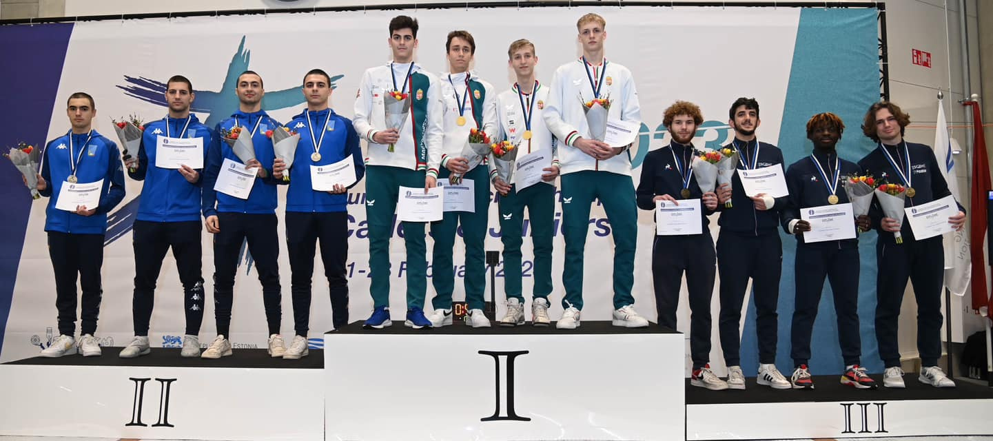 Team Hungary strike gold in the Team Men’s Epee Championship
