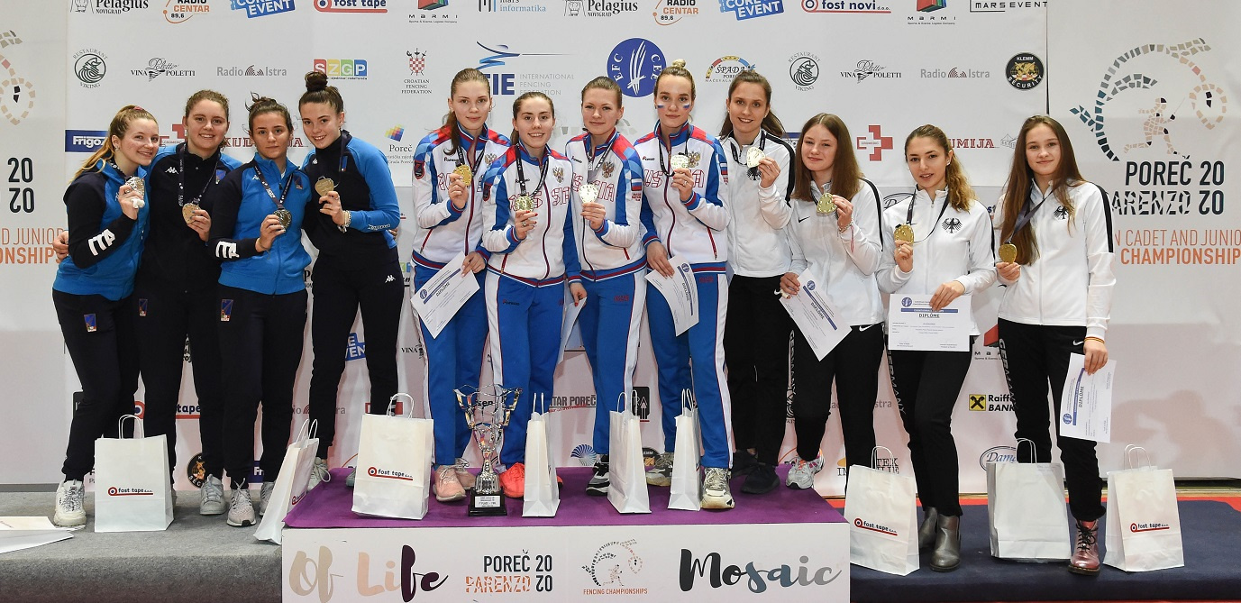 TOP SEEDS RUSSIA TAKE JUNIOR WOMEN’S FOIL EUROPEAN CROWN