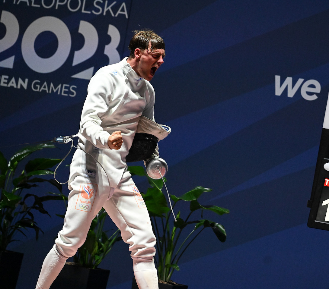Tristan TULEN from the Netherlands came out on top to win the gold medal of the men’s epee individual event